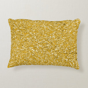 PURE GOLD Splatter Patroon + jouw tekst / foto Accent Kussen