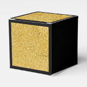 PURE GOLD Splatter Patroon + jouw tekst / foto Bedankdoosjes (Voorkant Zijde)