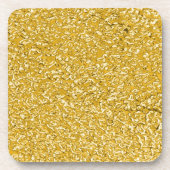 PURE GOLD Splatter Patroon + jouw tekst / foto Bier Onderzetter (Voorkant)