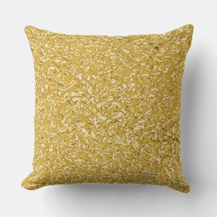 PURE GOLD Splatter Patroon + jouw tekst / foto Buitenkussen