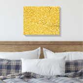 PURE GOLD Splatter Patroon + jouw tekst / foto Canvas Afdruk (Insitu (Slaapkamer))