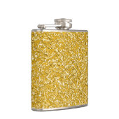 PURE GOLD Splatter Patroon + jouw tekst / foto Heupfles (Rechts)