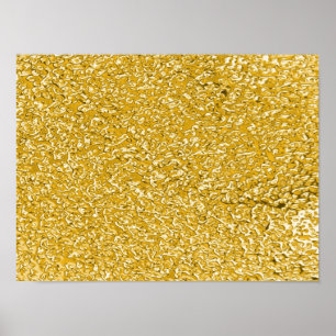 PURE GOLD Splatter Patroon + jouw tekst / foto Poster