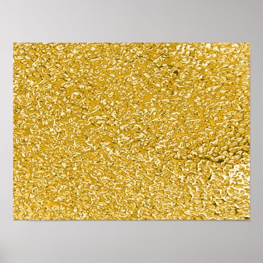 PURE GOLD Splatter Patroon + jouw tekst / foto Poster (Voorkant)