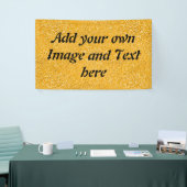 PURE GOLD Splatter Patroon + jouw tekst / foto Spandoek (Beurs)