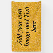 PURE GOLD Splatter Patroon + jouw tekst / foto Spandoek (Verticaal)