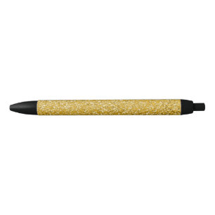 PURE GOLD Splatter Patroon + jouw tekst / foto Zwarte Inkt Pen