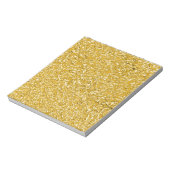 PURE GOLD Splatter Patroon + jouw tekst Notitieblok (Linkerzijde)