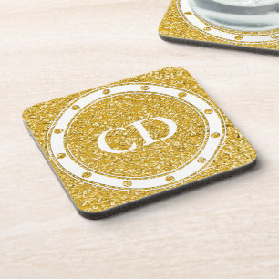 PURE GOLD Splatter Pattern + uw afbeelding Drankjes Onderzetter