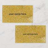 PURE GOLD Splatter Pattern + your text Visitekaartje (Voorkant / Achterkant)