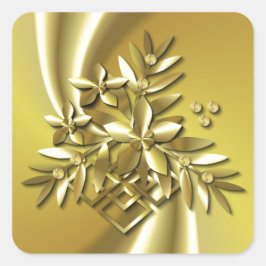 Pure Gold Vierkante Sticker