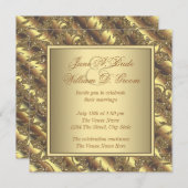 Pure Gold Wedding Kaart (Voorkant / Achterkant)