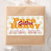 Pure Golden Honey Jar Food Labels (Insitu)