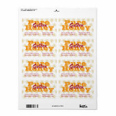 Pure Golden Honey Jar Food Labels (Full Sheet)