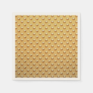 PURE GOLDEN PEARLS Patroon + jouw tekst/foto Servetten