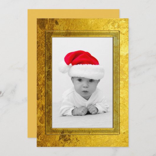 Pure Golden Photo Lijst I + uw foto en tekst (Voorkant / Achterkant)