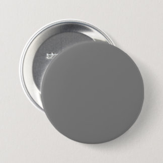 Pure Grey 808080 Kleur - Optie om naam toe te voeg Ronde Button 7,6 Cm