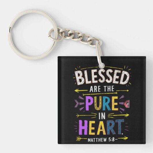 Pure hart zegeningen sleutelhanger (Voorkant)