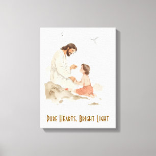 Pure Hearts Bright Light Canvas Afdruk