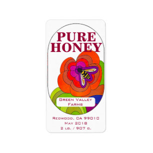 Pure Honey Jar 2 lbs./907g Etiket