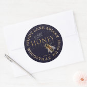 PURE Honey Label met Honeybee Dark Navy Gold (Envelop)