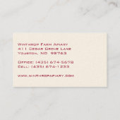 Pure Honey Pop Art Flowers Visitekaartje (Achterkant)