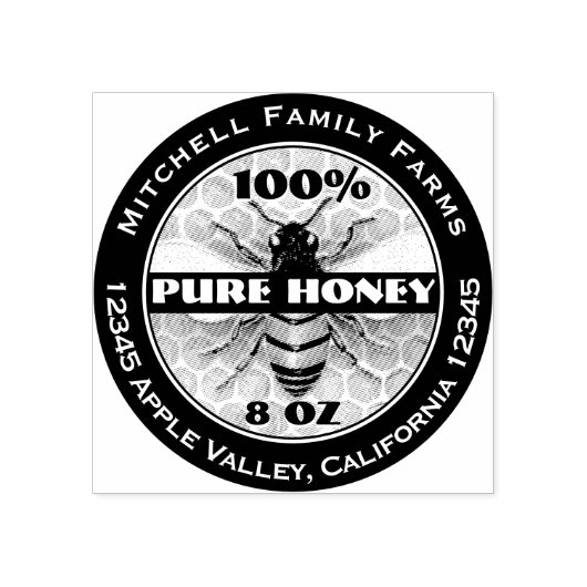 Pure Honey Rubberstempel (Afrduk)