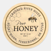 Pure Honey Yellow Label Realistic Bee Honeycomb (Voorkant)