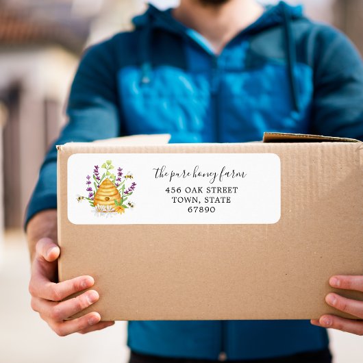 Pure Honing Custom Food | Retouradres labels