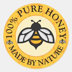Pure Honing Ronde Sticker