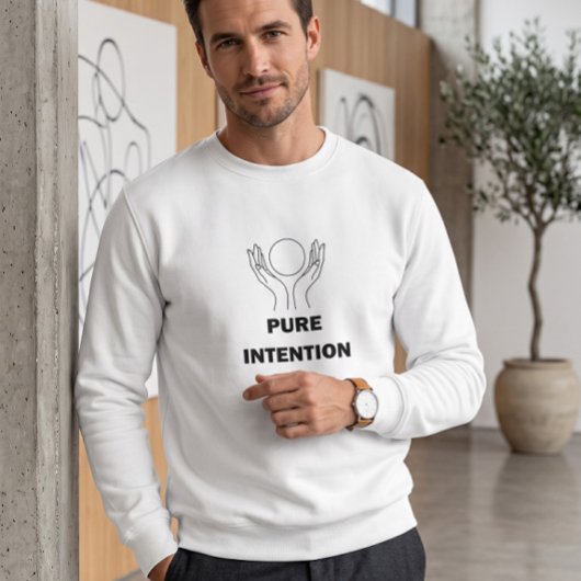 Pure Intention Esthetische Witte Crewneck Trui