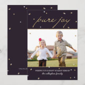 Pure Joy Holiday-fotokaart Feestdagenkaart (Voorkant / Achterkant)