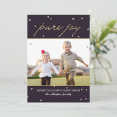 Pure Joy Holiday-fotokaart Feestdagenkaart (Staand voorkant)