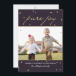 Pure Joy Holiday-fotokaart Feestdagenkaart<br><div class="desc">Het seizoen vieren met deze moderne en stijlvolle vakantiekaart van Berry Berry Sweet. Bezoek WWW.BERRYBERRYSWEET.COM voor meer van onze stijlvolle vakantie-collecties.</div>