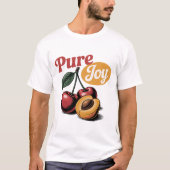 Pure Joy Kersen Abrikoos Retro Christelijk T-shirt (Voorkant)