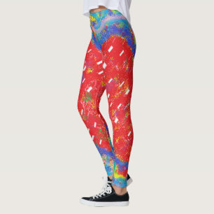 Pure kunst ontwerp fantastisch met tie kleurstof t leggings