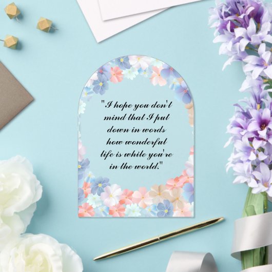 Pure liefde als een bloem acryl uitnodigingen (Insitu (Huwelijk))