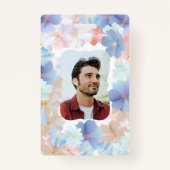 Pure liefde als een bloem badge (Voorkant)