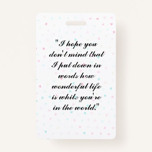 Pure liefde als een bloem badge (Achterkant)