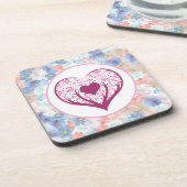 Pure liefde als een bloem bier onderzetter (Linkerzijde)