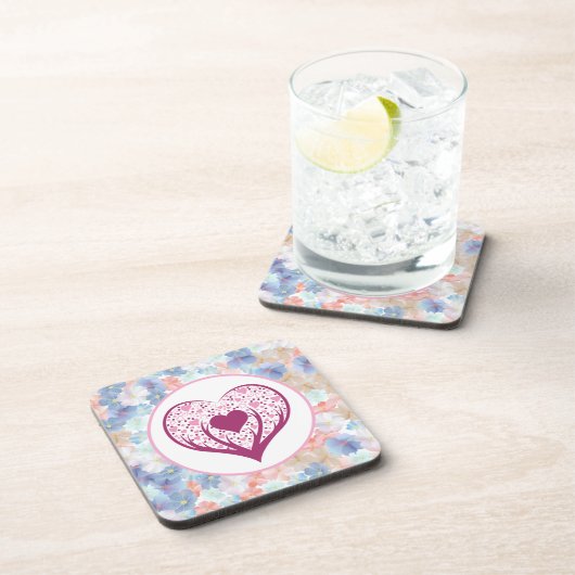 Pure liefde als een bloem bier onderzetter (Rechterzijde)