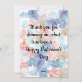 Pure liefde als een bloem feestdagenkaart (Achterkant)