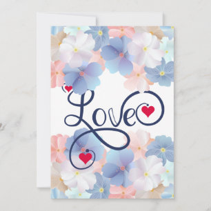 Pure liefde als een bloem feestdagenkaart