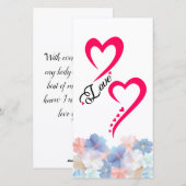 Pure liefde als een Bloem Feestdagenkaart (Voorkant / Achterkant)