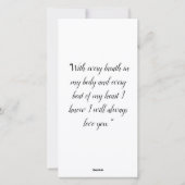 Pure liefde als een Bloem Feestdagenkaart (Achterkant)