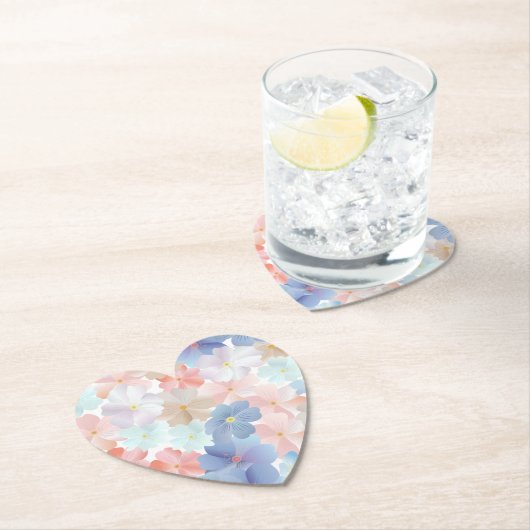 Pure liefde als een bloem kartonnen onderzetters (Insitu)