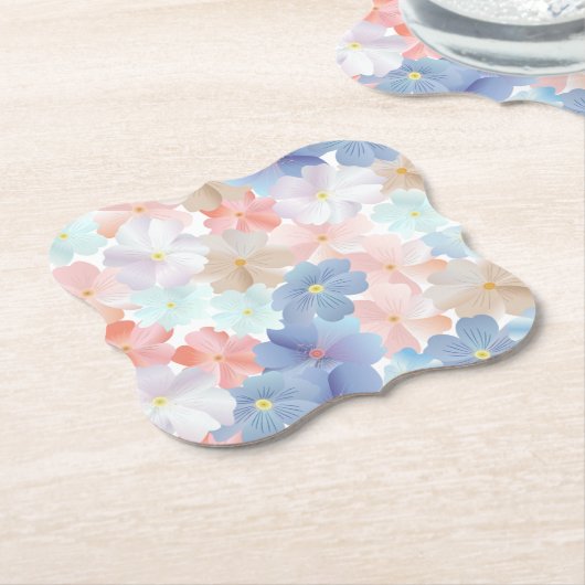 Pure liefde als een bloem kartonnen onderzetters (Gekanteld)