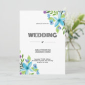 Pure liefde bloesems bruiloft kaart (Staand voorkant)