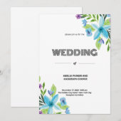 Pure liefde bloesems bruiloft kaart (Voorkant / Achterkant)