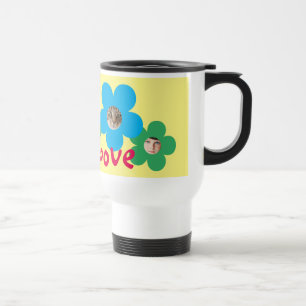 PURE LIEFDE LEUKE BLOEMEN GEZICHTEN Volledig Reisbeker